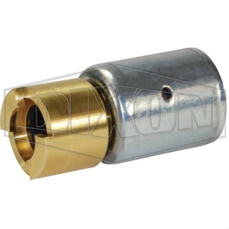 Dixon Dix-Lock N Series Bowes Interchange Quick Disconnect Coupler with Female Head Ferrule, 1/2 in Nomin 4NS4-B-WF